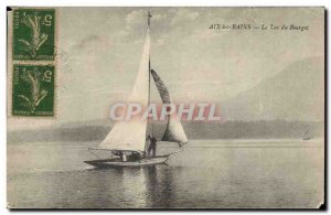 Postcard Old fishing boat Aix les Bains Lake Bourget