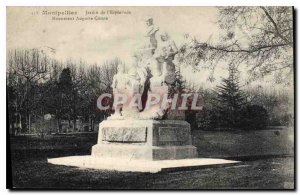 Old Postcard Garden Montpellier Esplanade Monument Auguste Comte