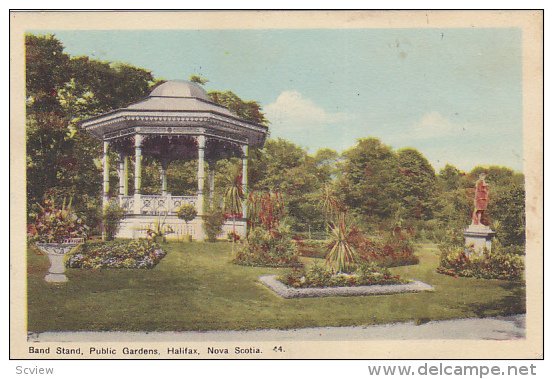 Band Stand, Public Gardens, HALIFAX, Nova Scotia, Canada, PU-1949