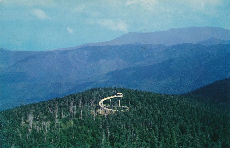 Clingmans Dome Observation Tower - Great Smoky Mountains TN, Tennessee - pm 1962