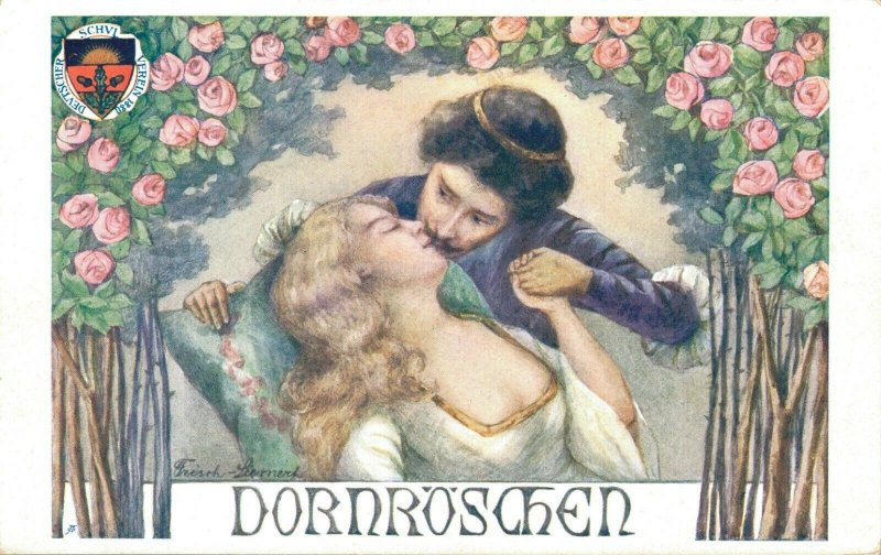Dornroschen - Sleeping Beauty Romantic Postcard 04.25