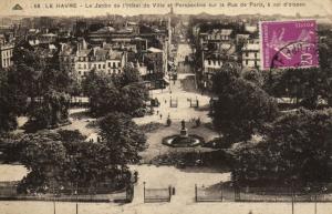 CPA Le HAVRE - Le Jardin de l'Hotel de Ville et Perspective sur la (201129) 