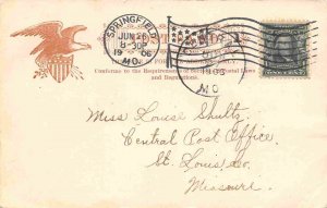 High School Springfield Missouri 1906 postcard