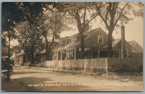 MARION MA EDWARD HAMBLIN COTTAGE ANTIQUE REAL PHOTO POSTCARD RPPC