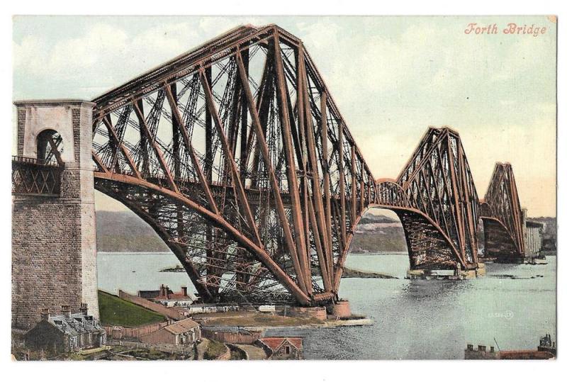 UK Scotland Forth Bridge Edinburgh Valentine Series Postcar 