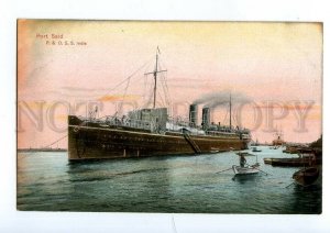 497877 EGYPT port Said ship India Vintage postcard