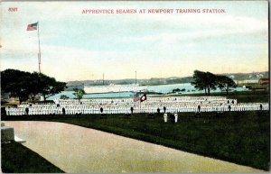 Apprentice Seamen at Newport Training Station RI Sailors Vintage Postcard S20