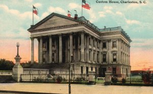 Vintage Postcard 1910's Custom House Building Charleston South Carolina S.C.