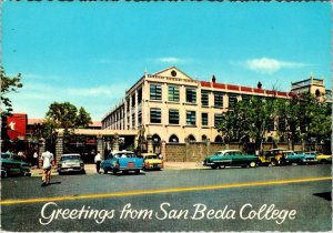 Manila, Philippines SAN BEDA COLLEGE Students~50's Cars 4X6 Continental Postcard