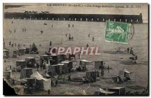 Postcard Le Portel Old Place at low tide