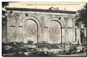 Old Postcard Langres Gate Gallo Romaine