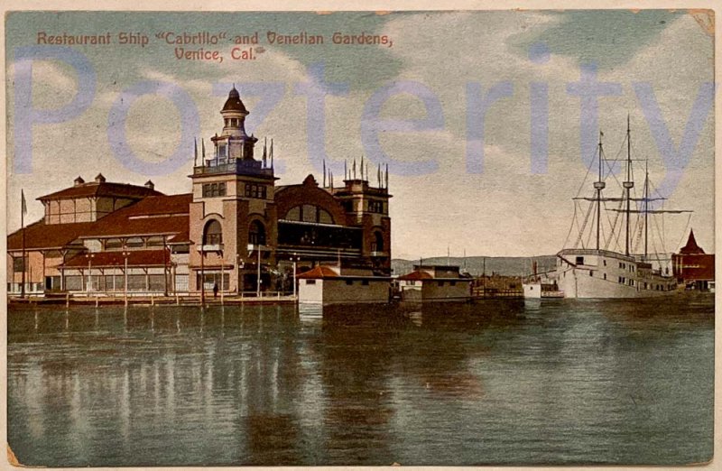 Restaurant Ship cabrillo and Venetian garden Venice Cal