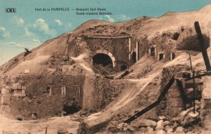 Vintage Postcard 1910's South-western Bulwark Fort de la Pompelle France