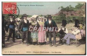 Old Postcard Folklore A Wedding in Lower Brittany Breton Dances Gavotte