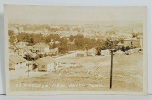 RPPC Birdseye View HAVRE MONTANA Real Photo c1930 Postcard P7