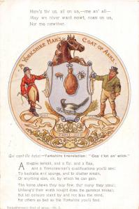 YORKSHIRE UK~A YORKSHIRE MAN'S COAT OF ARMS +POEM-DAINTYSERIES POSTCARD