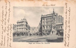 GRAND HOTEL HIGH & PRINCES STREETS DUNEDIN NEW ZEALAND POSTCARD EXCHANGE 1903