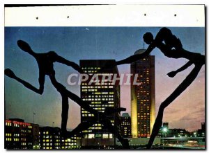 Modern Postcard Montreal Quebec's Chateau Champlain and Canada Place at night