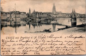 Germany Gruss Aus Frankfurt am Main Vintage Postcard 09.99