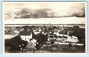 RPPC HELSINGOR, Denmark ~ BIRDSEYE VIEW ~  1920s  Postcard