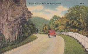 Pennslyvania Profile Rock On Route 42 1944
