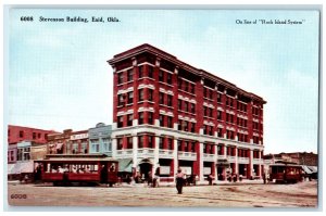 c1910's Stevenson Building Exterior Roadside Enid Oklahoma OK Unposted Postcard