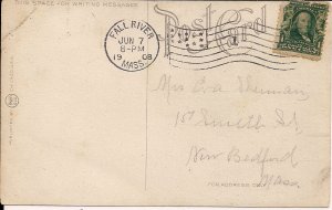 S Framingham MA, Yankee Peddler, 1908 Postmark, Horse & Wagon, Women, Beard