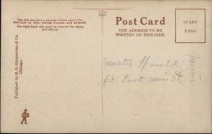 Pine Bluff AR Fire Station & Street Scene c1910 Postcard