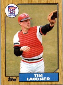1987 Topps Baseball Card Tim Laudner Texas Rangers sk3082
