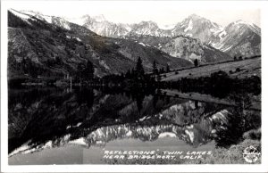 Frashers Fotos Real Photo PC Reflections Twin Lakes near Bridgeport, California