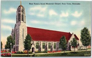 postcard NE - Boys Town's Dowd Memorial Chapel, Boys Town, Nebraska