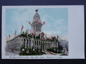 Yorkshire LEEDS City Hall ROYAL VISIT TO LEEDS c1904 A.J. Allsop / W&T Gaines