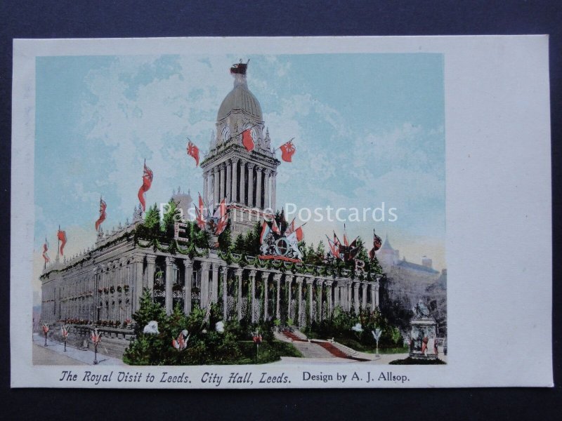 Yorkshire LEEDS City Hall ROYAL VISIT TO LEEDS c1904 A.J. Allsop / W&T Gaines