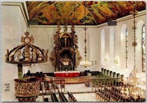 The Cathedral Church Oslo Norway Interior Design Chandelier Seating Postcard