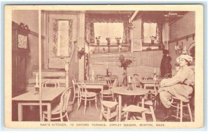 BOSTON, MA ~ Roadside Interior NAN'S KITCHEN Copley Square c1910s Postcard
