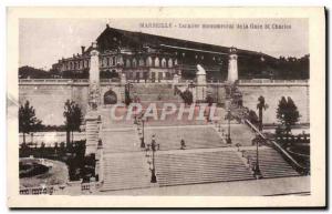 Old Postcard Marseille Staircase Monument De La Gare St Charles