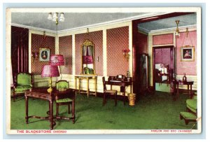 1908 Parlor and Bed Chamber The Blackstone Chicago Illinois IL Cancel Postcard