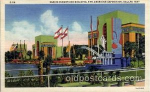Varied Industrial Building Pan American Exposition 1937 Dallas Texas USA Unused 