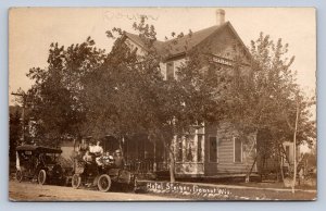 J90/ Fremont Wisconsin RPPC Postcard c1910 Hotel Steiger Building 730