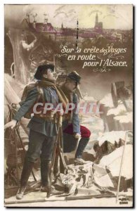 Old Postcard Militaria Alpine hunters On the crest of the Vosges en route to ...