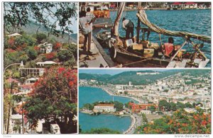 ST. THOMAS, Virgin Islands, 1940-1960's; Panoramic Scenes