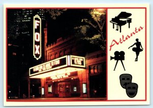ATLANTA, Georgia GA ~ Moorish Architecture FOX THEATRE Neon Sign 4x6 Postcard