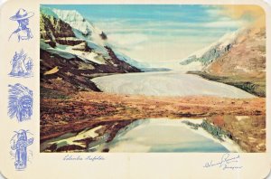 CANADIAN ROCKIES~COLUMBIA ICEFIELDS~1956 HARRY ROWED OF JASPER POSTCARD