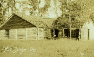 Circa 1910 RPPC Fort Bridger, WYO Early Real Photograph Postcard #2 P37