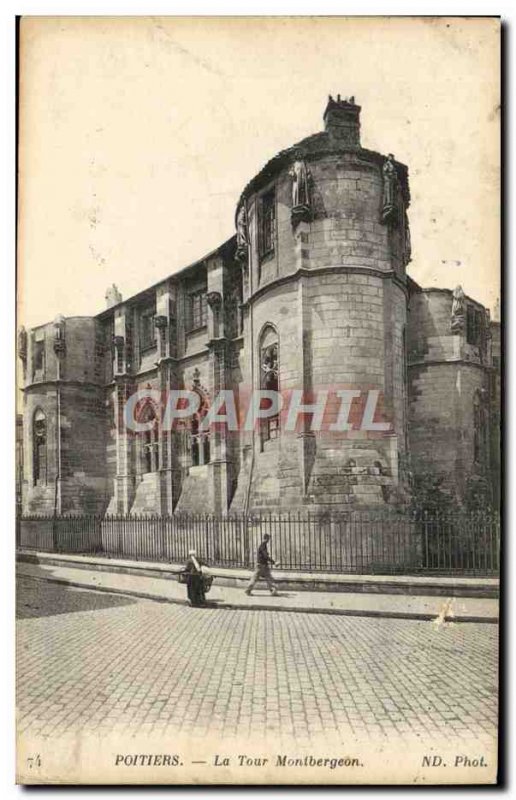 Old Postcard Poitiers Tower Montbergeon