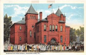 C33/ Princess Anne Maryland Md Postcard c1910 Washington High School Students