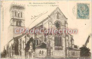 Postcard Old Approx Parthenay Chapel St Lazaire Church