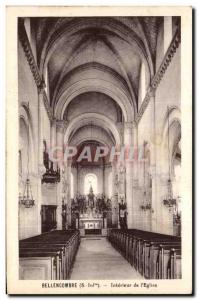 Postcard Old Bellencombre Interior of & # 39eglise