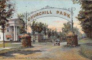 Stamford In The Catskills New York Churchill Park Antique Postcard K63718