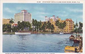 Florida Miami Apartment Hotels Along Miami River Showing The Robert Clay The ...